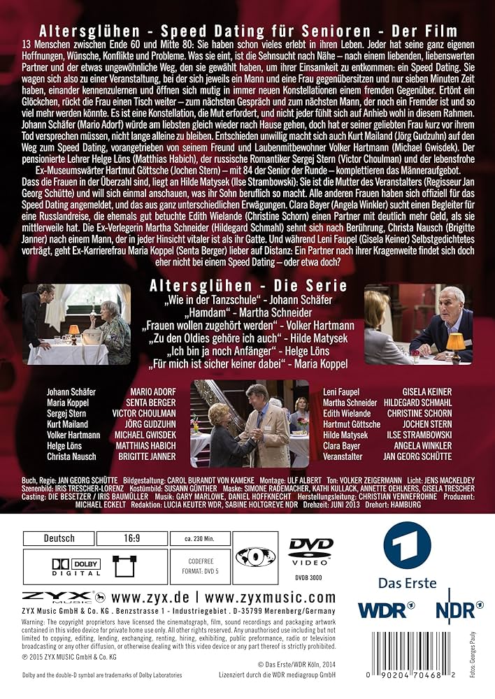 (未使用･未開封品)Altersgluhen - Die Serie [DVD] Amazon.com: Altersglühen-Speed Dating für Senioren-Film